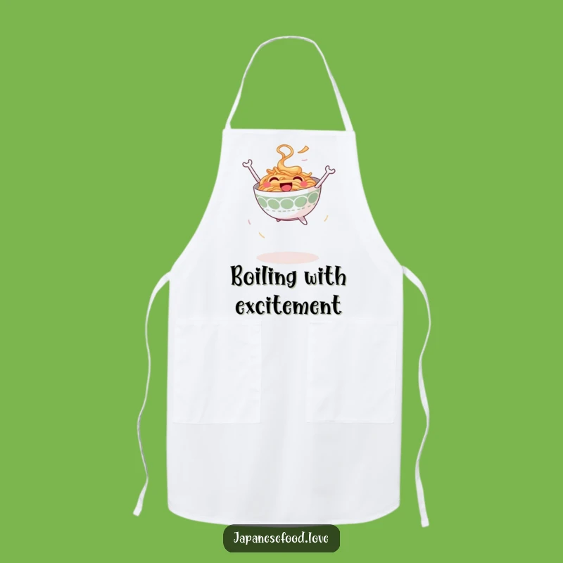 Funny Jumping Ramen Apron - Kitchen Noodle Humor Chef Gift