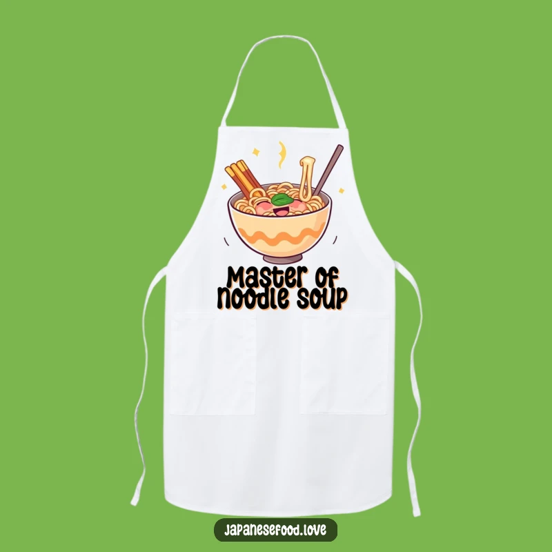 Funny Ramen Apron: Bouncing Noodles of Glee, Kitchen Comfort Gift