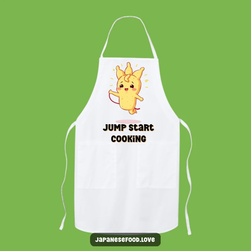 Funny Tempura Jump Rope Apron, Active Chef Character, Fun Funny Gift for Cooks