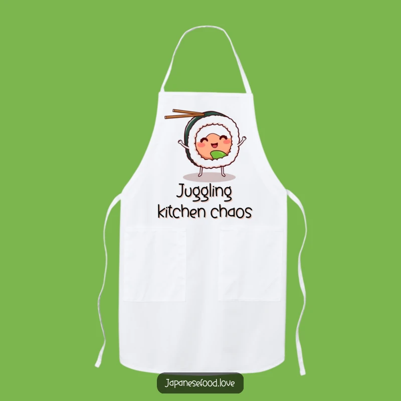 Funny Sushi Juggling Apron: Cook Up Smiles in the Kitchen!