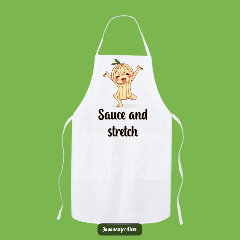 Funny Wobbly Ramen Noodle Yoga Apron - Cook with Calm and Comedy