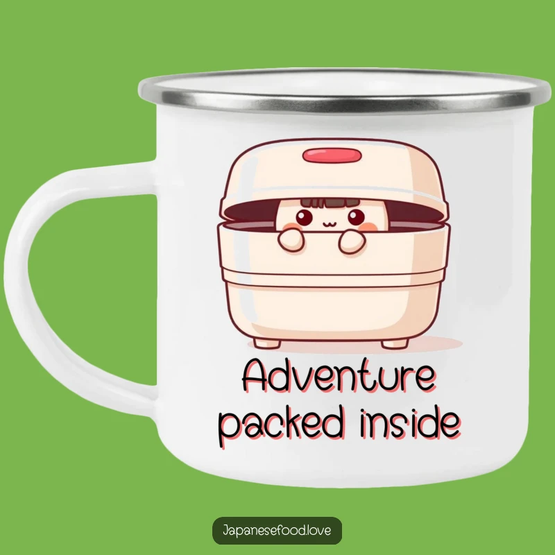 Funny Bento Box Camping Mug: Curious Sips on Your Adventures