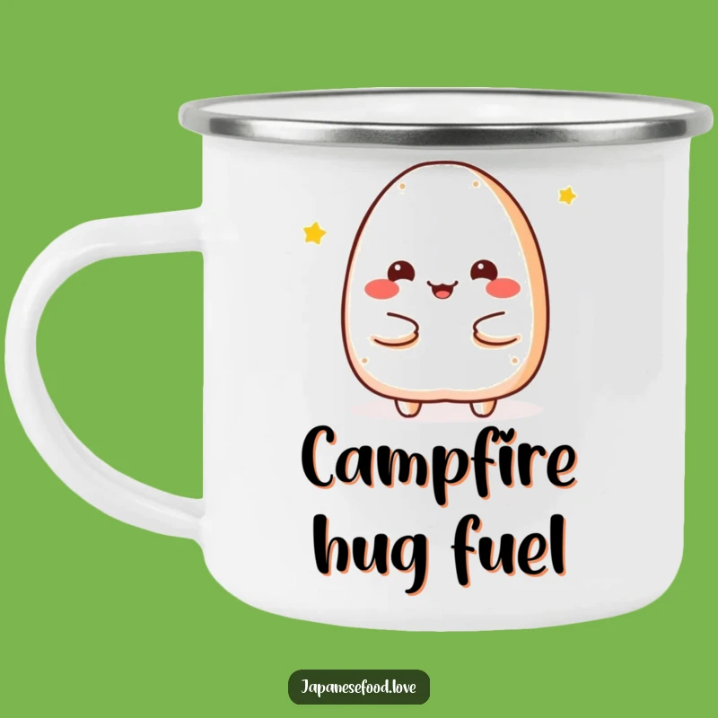 Funny Onigiri Hug Camping Mug: Cozy Comfort Outdoors