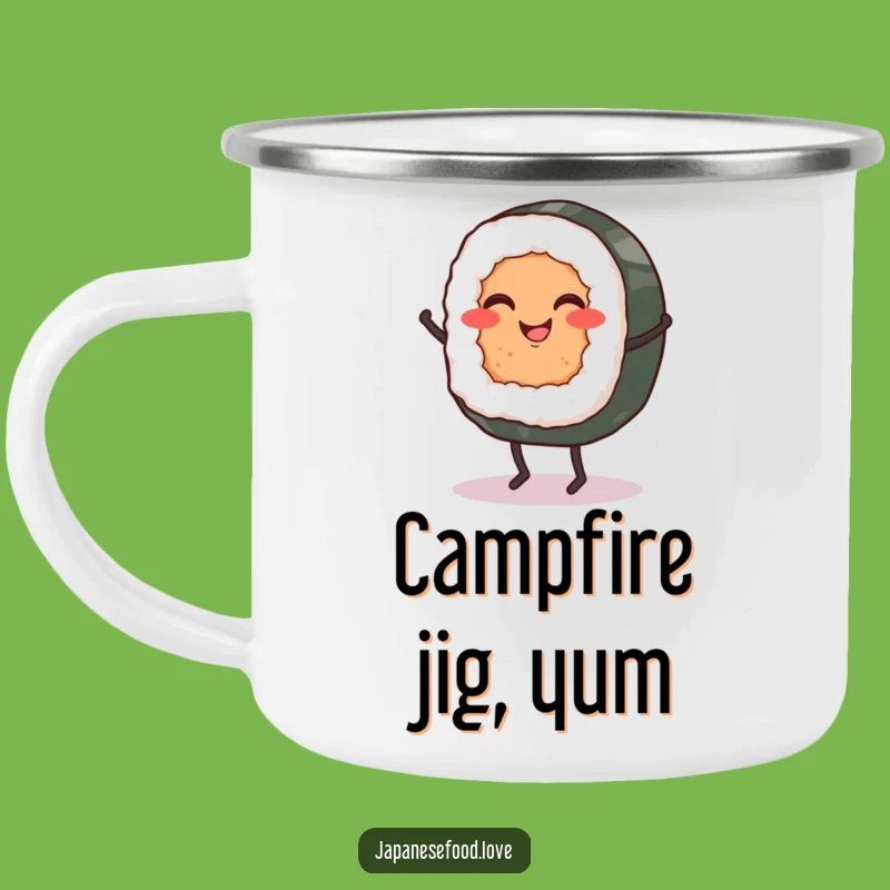 Funny Sushi Roll Jig Camping Mug: Fuel Your Adventure with Laughter