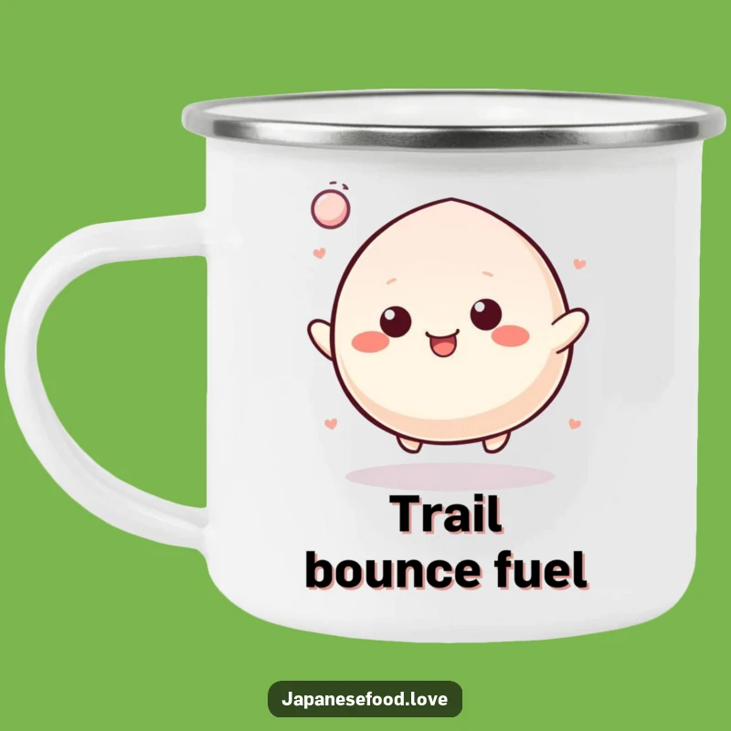 Funny Bouncy Mochi Camping Mug: Energy for Outdoor Fun