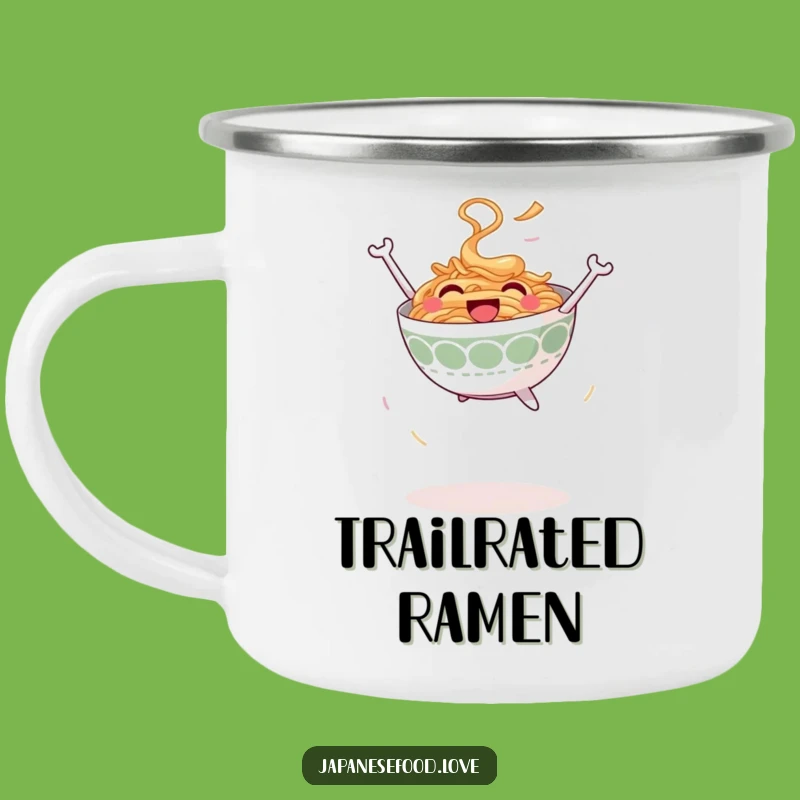 Funny Jumping Ramen Camping Mug - Outdoor Noodle Humor Cup