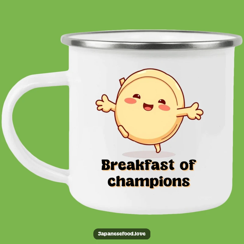Funny Steamed Bun Cartwheel Camping Mug: Hilarious Doughy Outdoor Companion