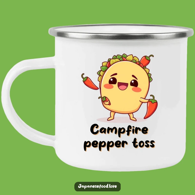 Funny Taco Juggling Camping Mug: Campfire Spice, Best Funny Gift