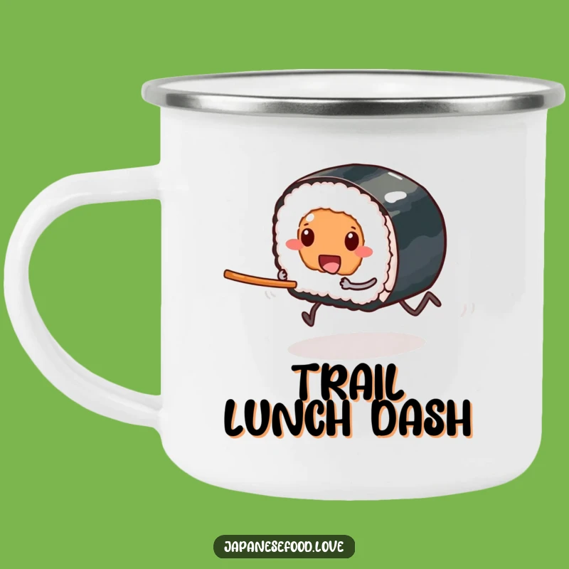 Funny Sushi Race Camping Mug: Hilarious Foodie Outdoor Gift