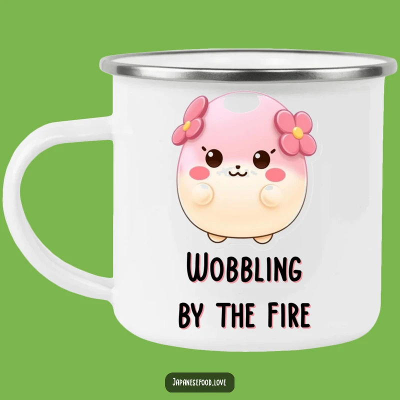 Funny Outdoor Wobbly Sakura Mochi Camping Mug, Enjoy Delightful Sips