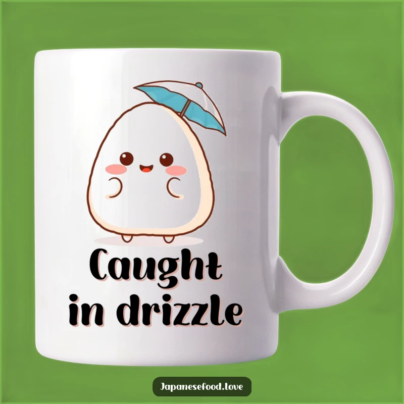 Funny Surprised Onigiri Mug: Cute Cartoon Food, Perfect Humorous Gift