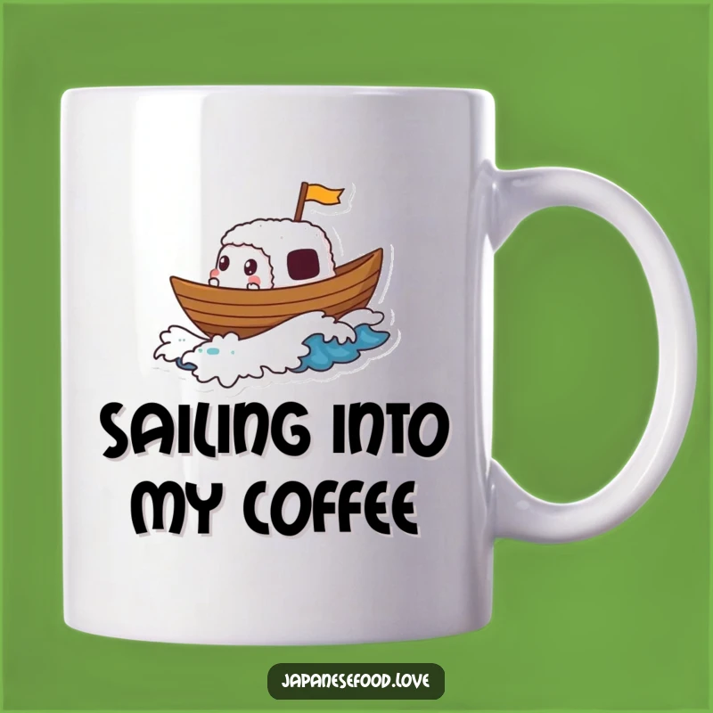 Funny Sushi Boat Mug: Gleeful Sailing Gift for Sushi Lovers