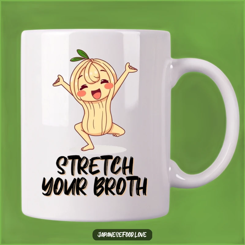 Funny Wobbly Ramen Noodle Yoga Mug - Hilarious Zen Foodie Gift
