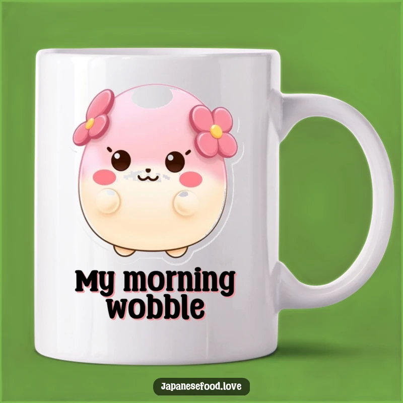 Funny Wobbly Sakura Mochi Mug, A Delightful Treat for Mochi Lovers
