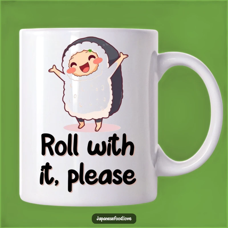 Funny Sushi Roll Pirouette Mug - Hilarious Foodie Gift