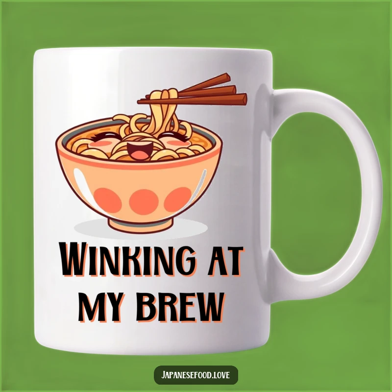 Funny Ramen Bowl Wink Mug: Hilarious Noodle Lover's Gift