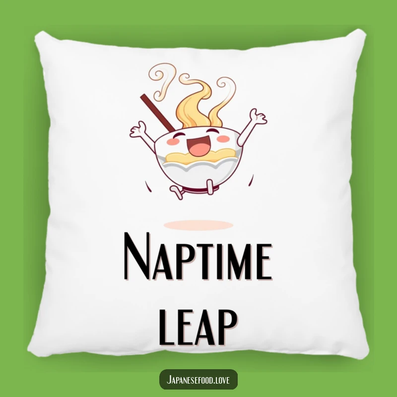 Funny Excited Ramen Bowl Pillow: Cozy Comfort with a Joyful Design