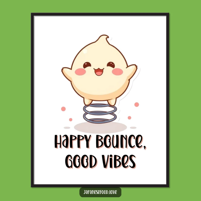 Funny Mochi Spring Bounce Digital Art: Instant Cheerful Wall Decor