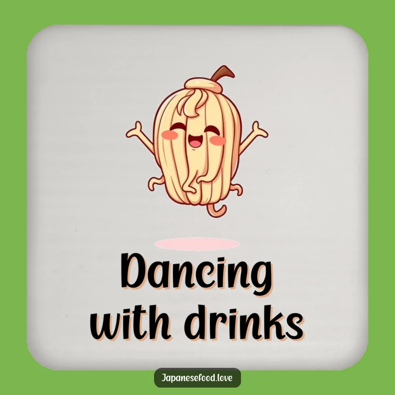Funny Udon Drink Coaster - Dance Protection for Your Surfaces