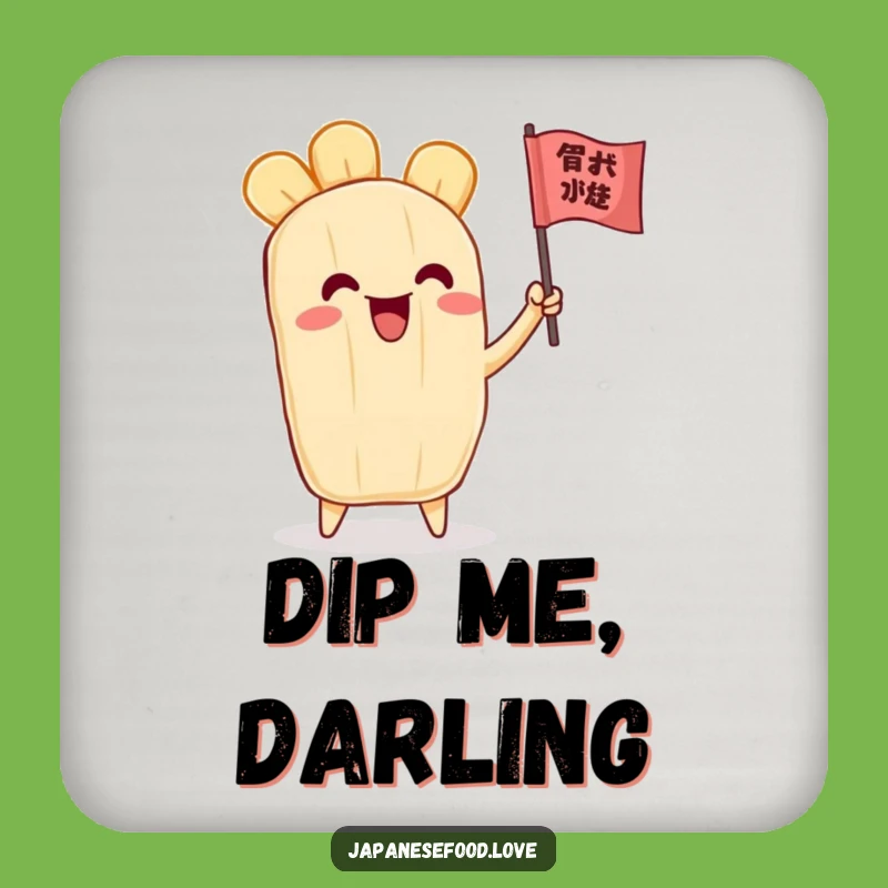 Funny Drink Coaster: Protect Surfaces With This Cheerful Tempura Character