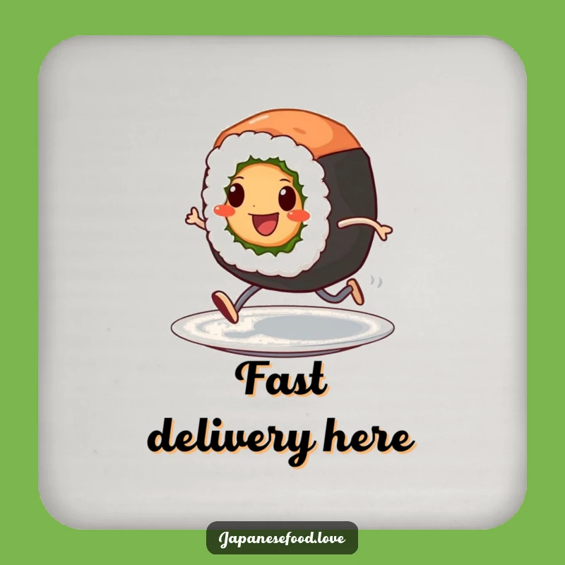 Funny Sushi Roll Sprint Coaster: Hilarious Foodie Protection for Tables