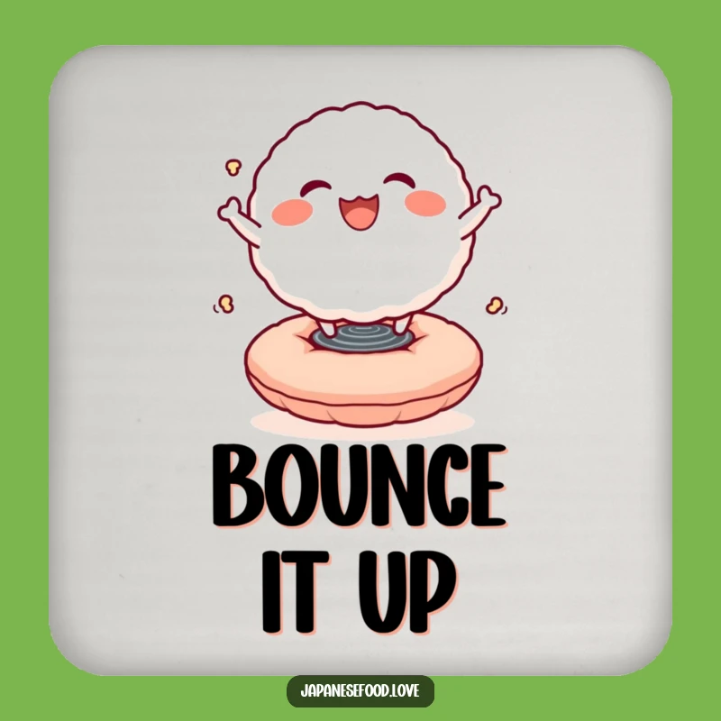 Funny Rice Ball Bounce Coaster: Joyful Character Drink Protector