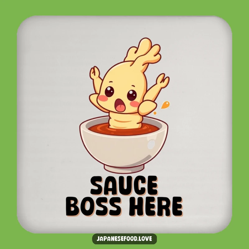 Funny Surprised Tempura Shrimp Coaster Set - Protect Surfaces with Humor