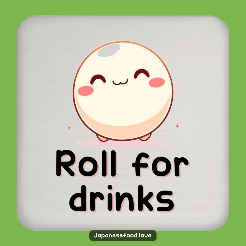 Funny Giddy Mochi Ball Coaster, Rolling Character Protection, Chic Funny Gift for Tables