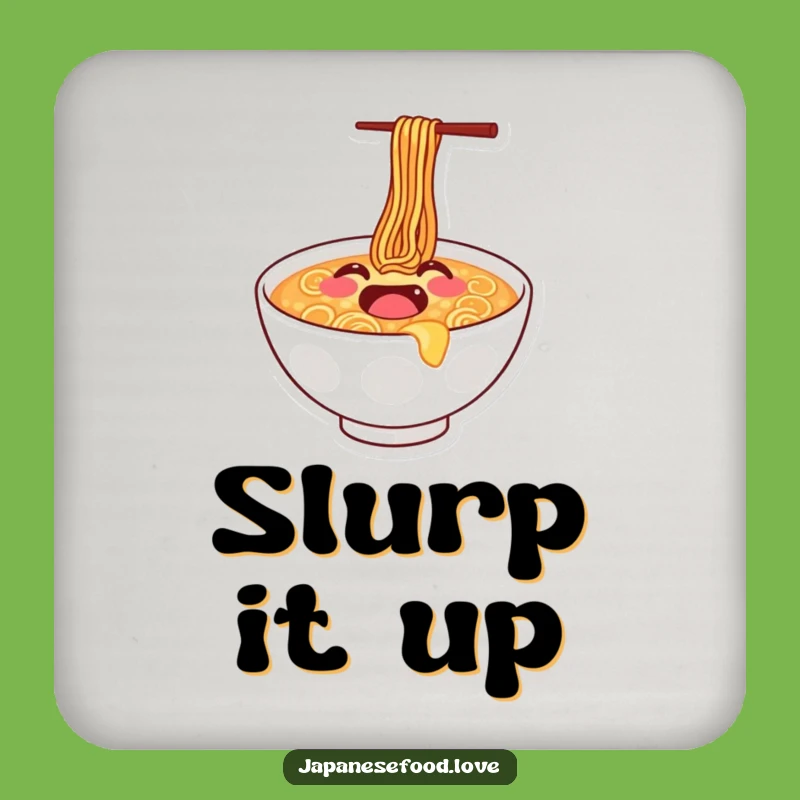Funny Ramen Bounce Coaster: Protect surfaces with fun, a delightful funny gift for hosts.