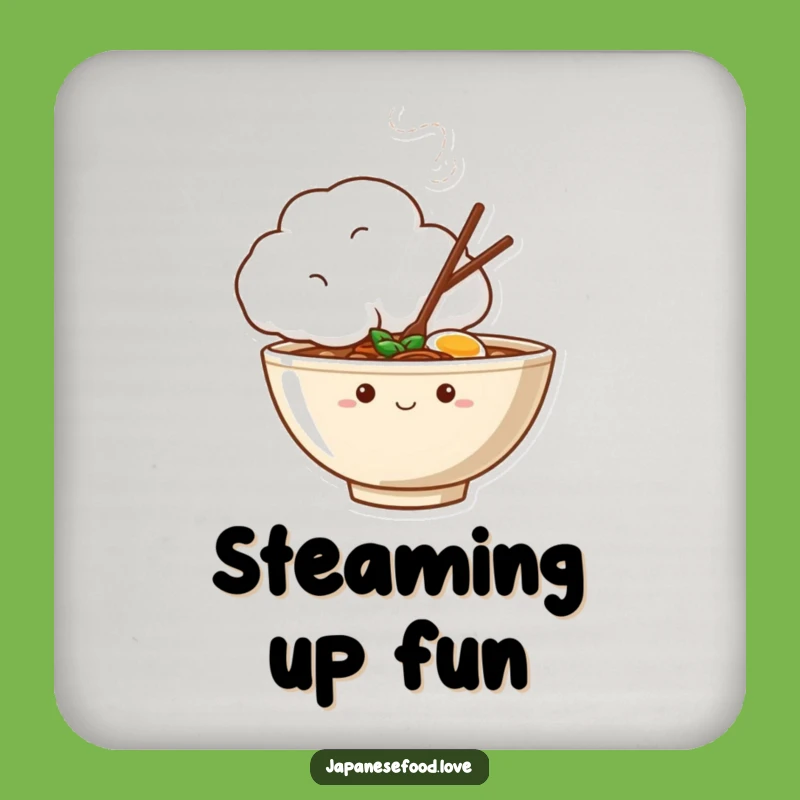 Funny Shy Ramen Bowl Coaster, Peeking Character Protection, Chic Funny Gift for Tables