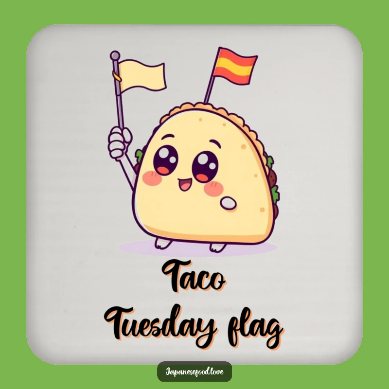 Funny Waving Taco Coaster: Protect Surfaces with Festive Food Art