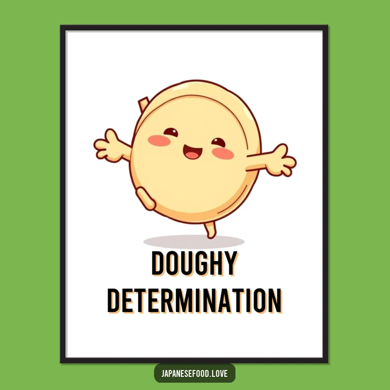 Funny Steamed Bun Cartwheel Poster: Hilarious Doughy Wall Art for Foodies