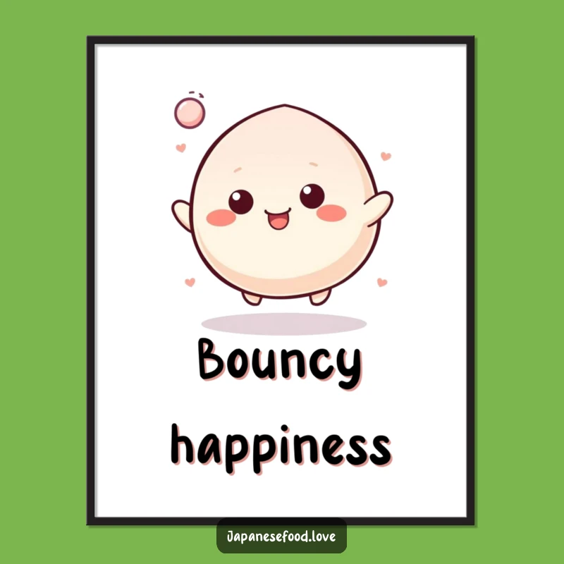 Funny Bouncy Mochi Poster: Energetic Art for Your Walls