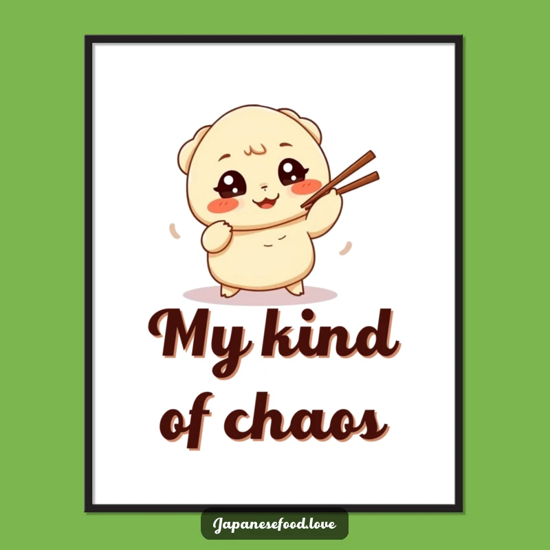 Funny Dumpling Juggling Poster: Bring humor to your walls with this hilarious dumpling art, a great funny gift.