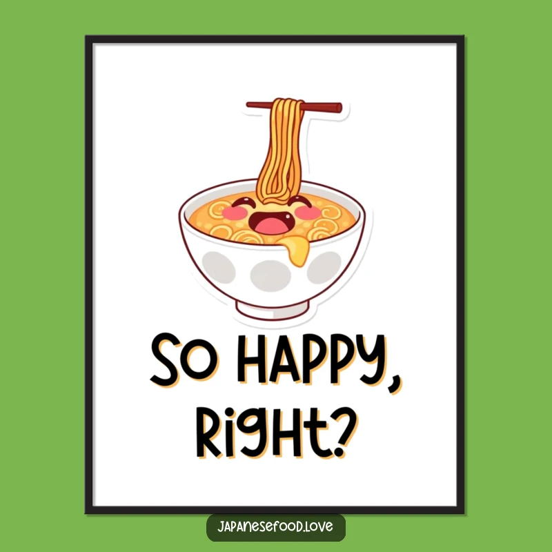 Funny Ramen Bounce Poster: Decorate with delight, a vibrant and humorous funny gift.