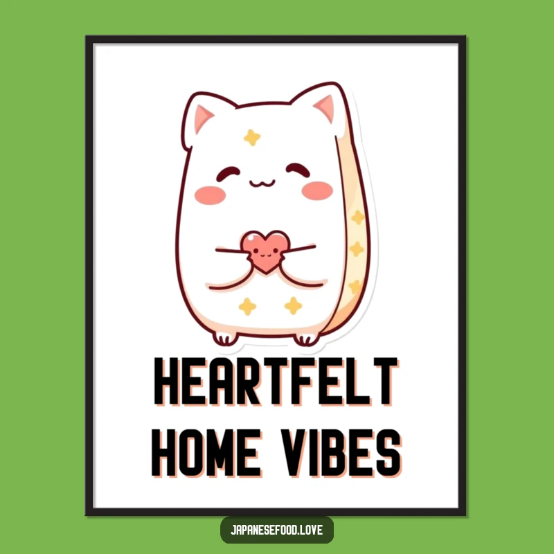 Funny Taiyaki Friendship Poster - Adorable Pastry Art Print, Heartwarming Gift Decor