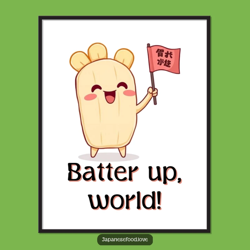 Funny Tempura Flag Poster: Brighten Your Walls With This Cheerful Character Art