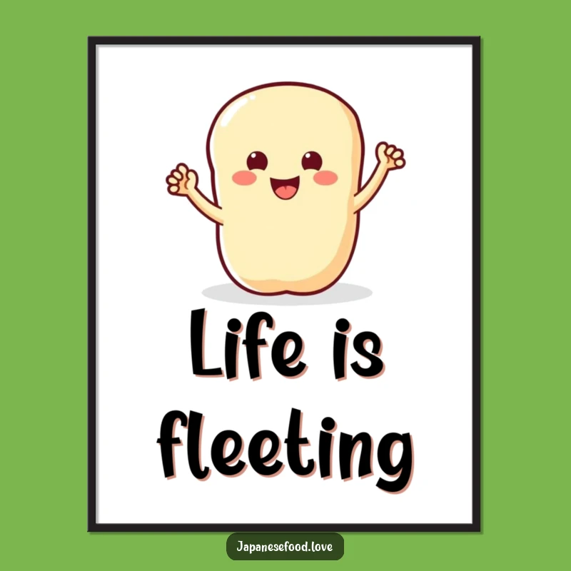 Funny Tempura Waving Poster: Decorate your space with joy, a delightful funny gift for art lovers.