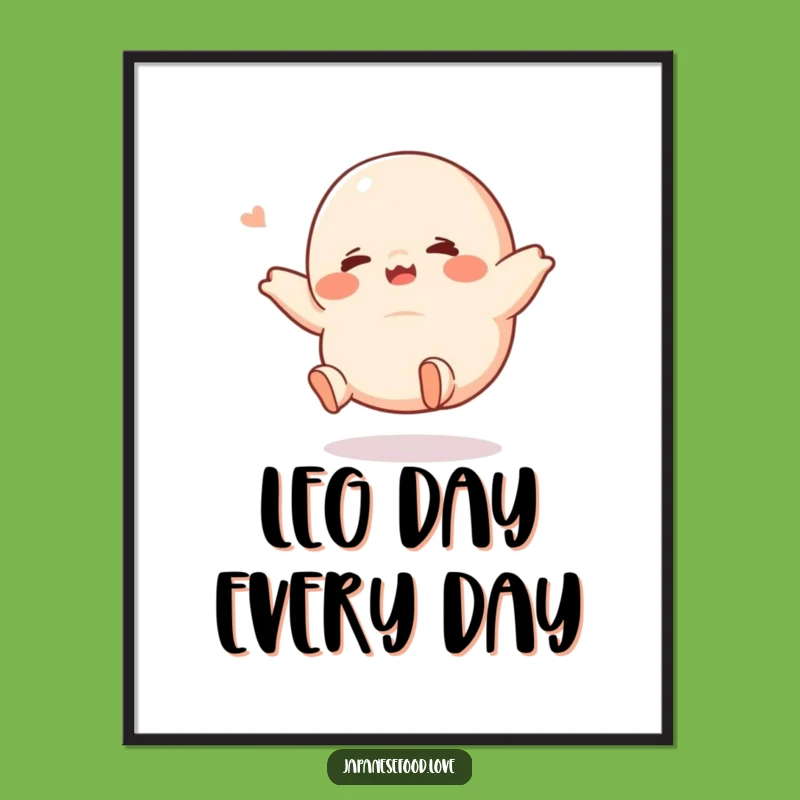 Funny Giggling Dumpling Poster: Vibrant Cartoon Art, Hilarious Wall Decor Gift