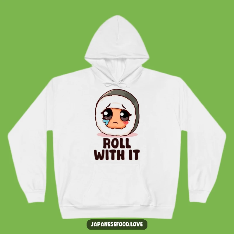 Funny Sad Sushi Roll Hoodie: Cozy Tears, a Warm and Humorous Hug