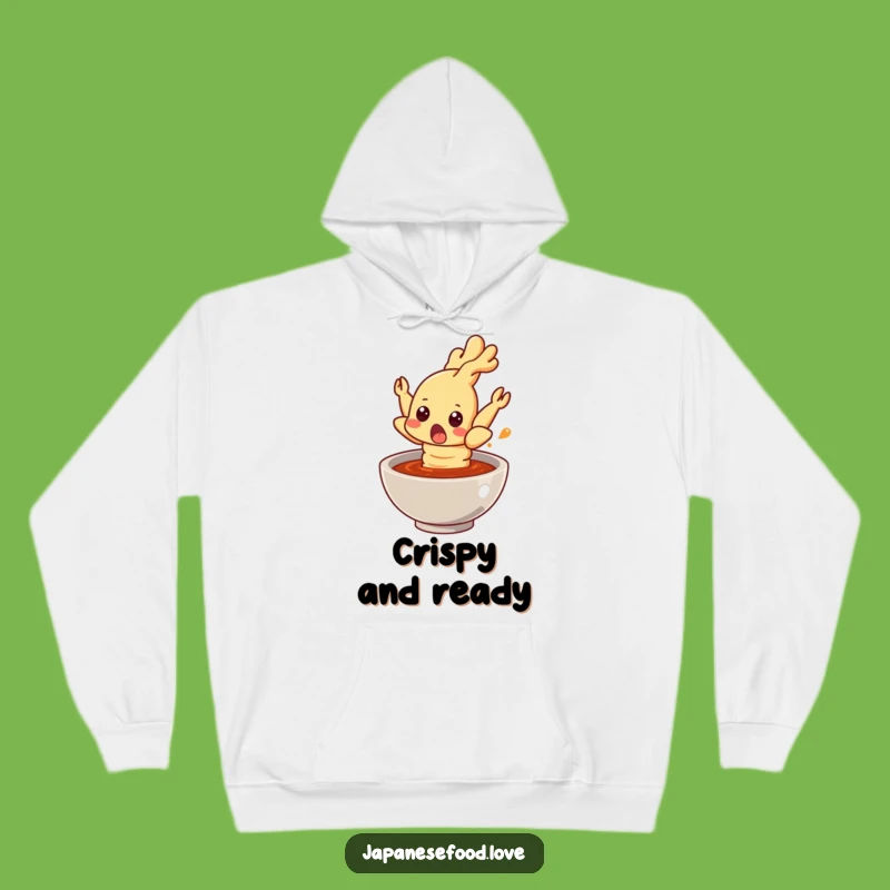 Funny Surprised Tempura Shrimp Hoodie - Cozy & Hilarious Foodie Wear