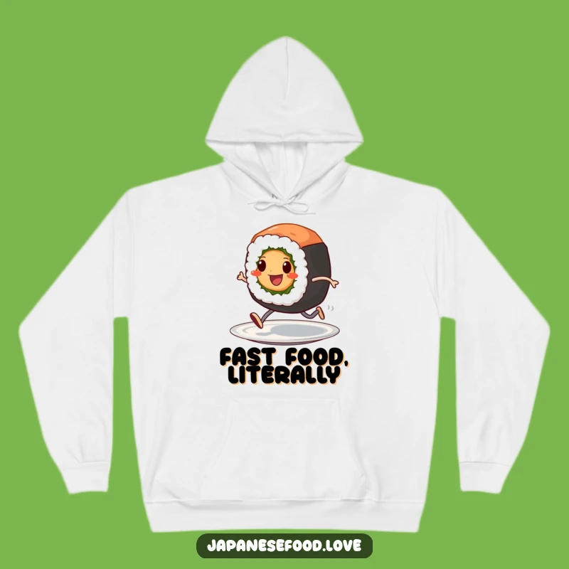Funny Sushi Roll Speed Hoodie: Cozy & Hilarious Foodie Comfort Wear