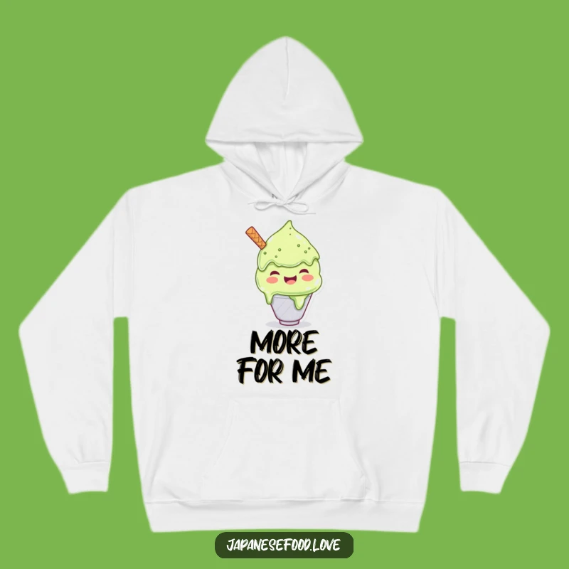 Cozy Funny Matcha Ice Cream Hoodie, Scoop into Comfort and Joy