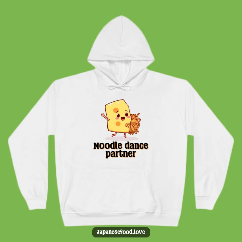 Funny Dancing Cheese & Noodle Hoodie: Cozy Vibes for Foodie Fun Lovers