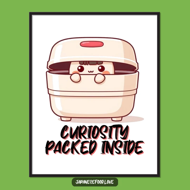 Free Printable Funny Bento Box Wall Art: Cute Curious Foodie Downloadable Decor