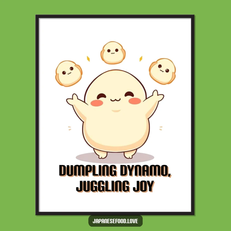 Funny Free Printable Dumpling Wall Art: Juggling Delight for Your Walls