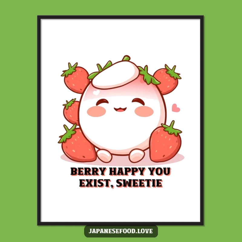 Free Printable Wall Art: Giggling Mochi Character, Funny Downloadable Decor
