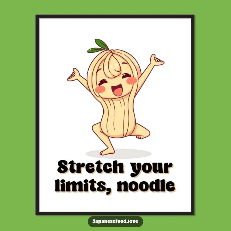 Funny Free Printable Wall Art: Wobbly Ramen Yoga - Whimsical Decor!