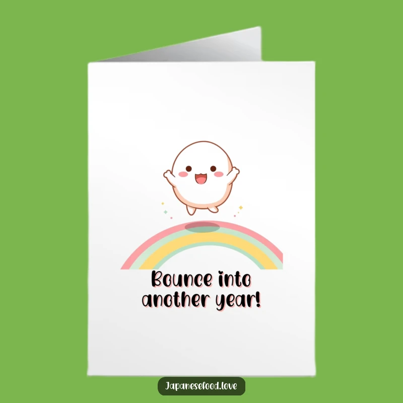 Free Printable Mochi Birthday Card: Energetic Dance, Funny Downloadable Gift, DIY Fun