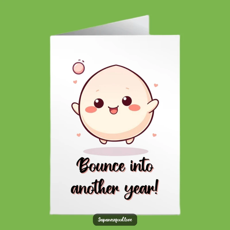 Free Printable Birthday Card: Bouncing Mochi for a Fun, Energetic Celebration